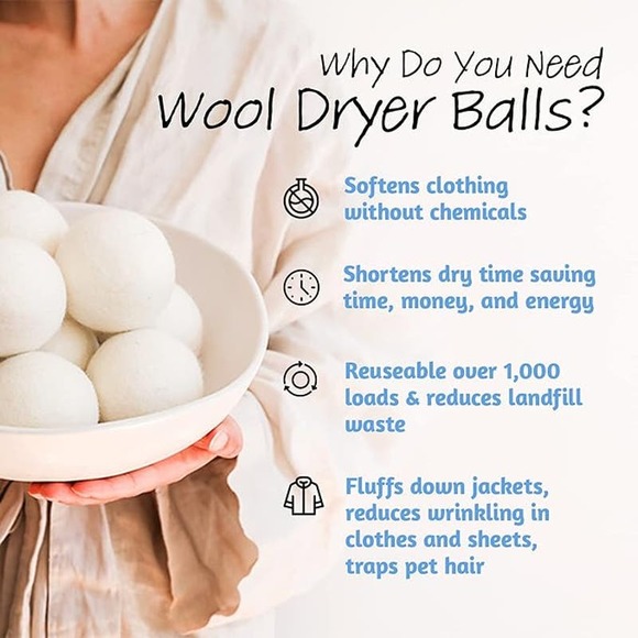 Wool Dryer Balls 6XL NIB - Picture 4 of 8